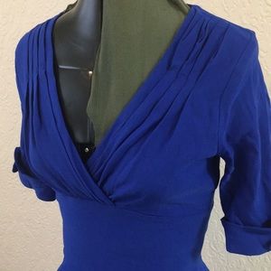 Royal Blue “Delores” 1950s style swing dress